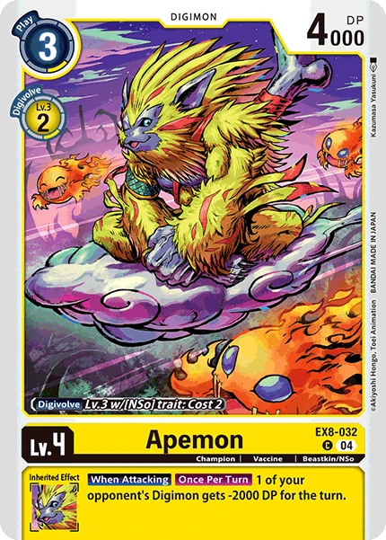 Digimon Card Game Sammelkarte EX8-032 Apemon