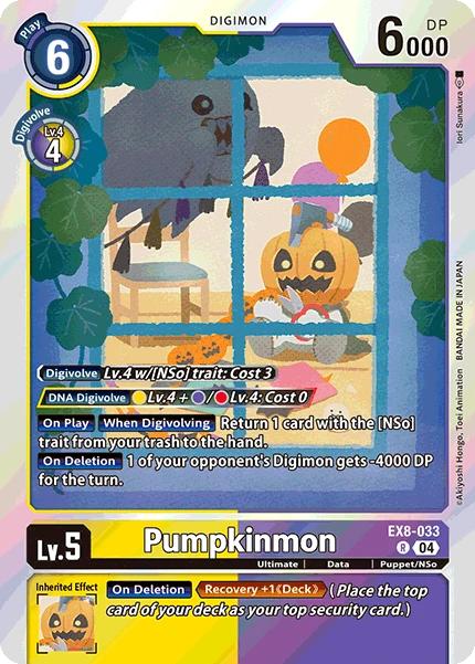 Digimon Card Game Sammelkarte EX8-033 Pumpkinmon