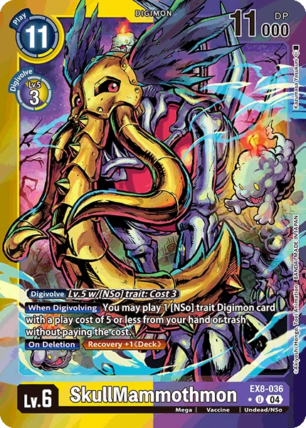 Digimon Card Game Sammelkarte EX8-036 SkullMammothmon alternatives Artwork 1