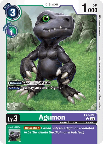 Digimon Card Game Sammelkarte EX8-038 Agumon