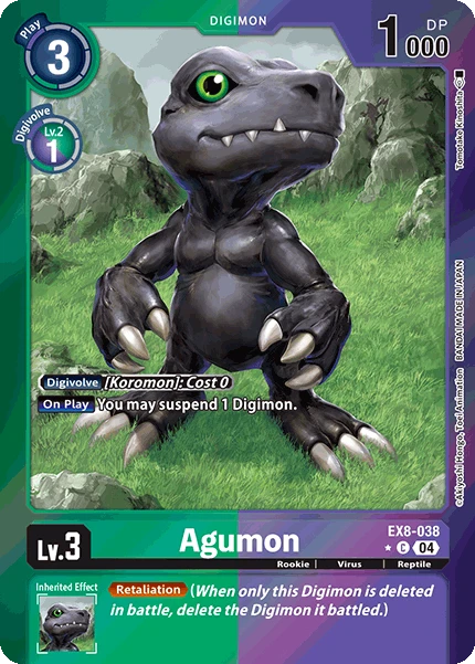 Digimon Card Game Sammelkarte EX8-038 Agumon alternatives Artwork 1