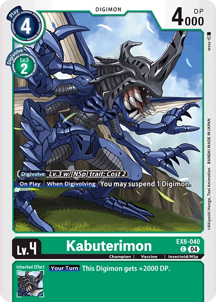 Digimon Card Game Sammelkarte EX8-040 Kabuterimon