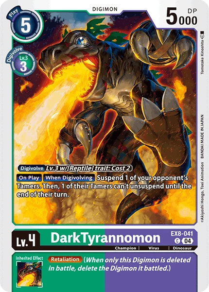 Digimon Card Game Sammelkarte EX8-041 DarkTyrannomon