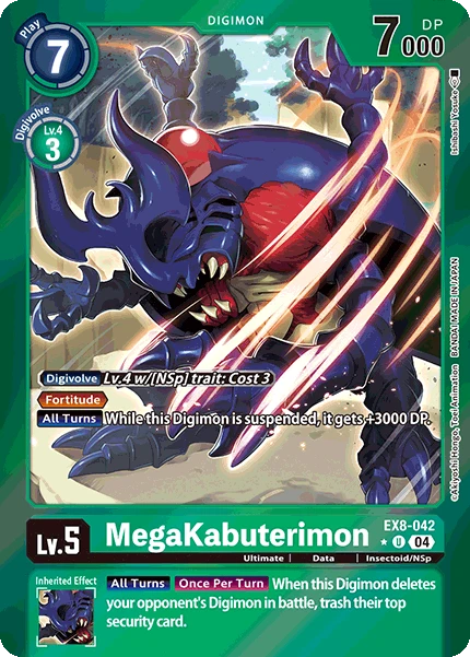 Digimon Card Game Sammelkarte EX8-042 MegaKabuterimon alternatives Artwork 1