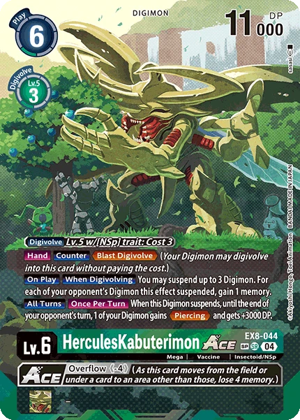 Digimon Card Game Sammelkarte EX8-044 HerculesKabuterimon ACE alternatives Artwork 2