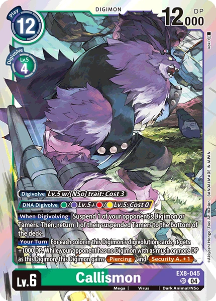 Digimon Card Game Sammelkarte EX8-045 Callismon