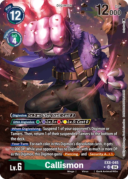 Digimon Card Game Sammelkarte EX8-045 Callismon alternatives Artwork 1