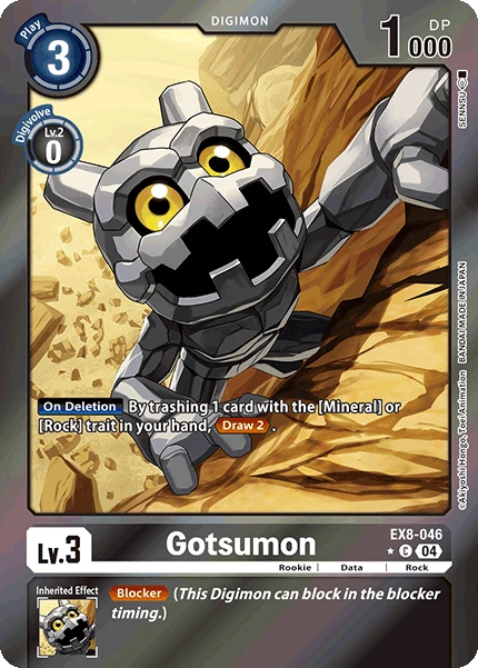 Digimon Card Game Sammelkarte EX8-046 Gotsumon alternatives Artwork 1