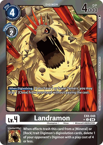 Digimon Card Game Sammelkarte EX8-048 Landramon alternatives Artwork 1