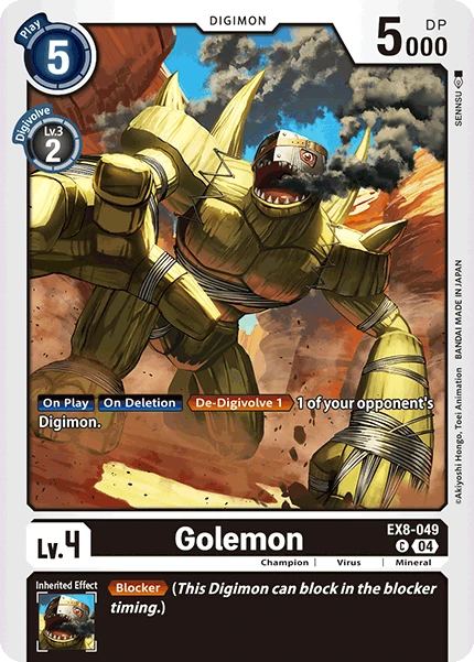 Digimon Card Game Sammelkarte EX8-049 Golemon