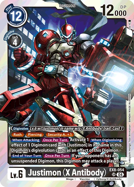 Digimon Card Game Sammelkarte EX8-054 Justimon (X Antibody)