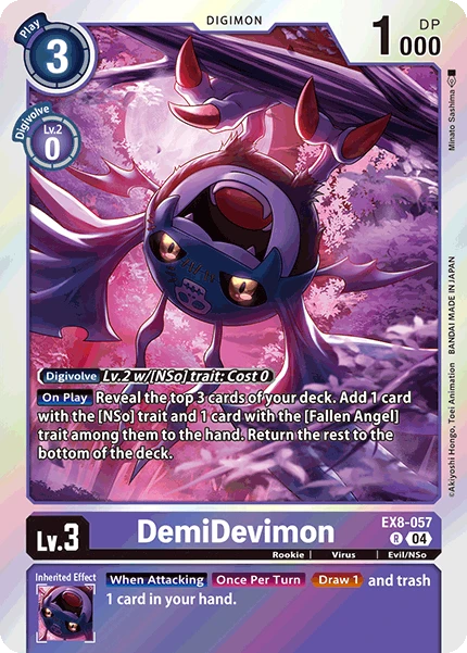 Digimon Card Game Sammelkarte EX8-057 DemiDevimon