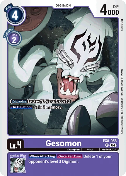 Digimon Card Game Sammelkarte EX8-058 Gesomon