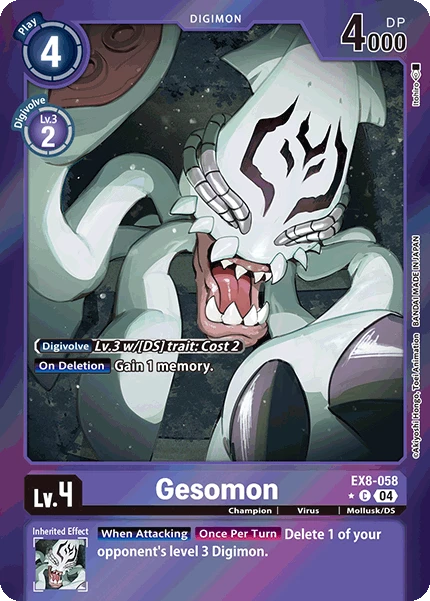 Digimon Card Game Sammelkarte EX8-058 Gesomon alternatives Artwork 1