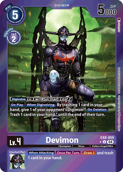 Digimon Card Game Sammelkarte EX8-059 Devimon alternatives Artwork 1