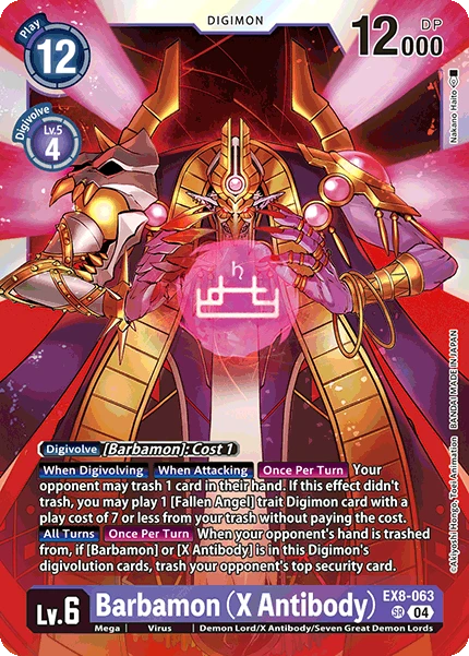 Digimon Card Game Sammelkarte EX8-063 Barbamon (X Antibody)