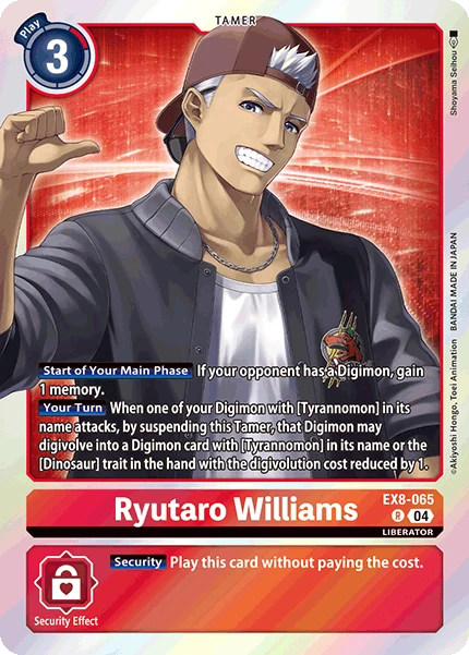 Digimon Card Game Sammelkarte EX8-065 Ryutaro Williams