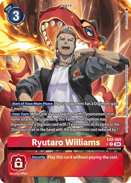 Digimon Card Game Sammelkarte EX8-065 Ryutaro Williams alternatives Artwork 1