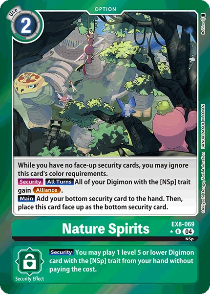 Digimon Card Game Sammelkarte EX8-069 Nature Spirits alternatives Artwork 1