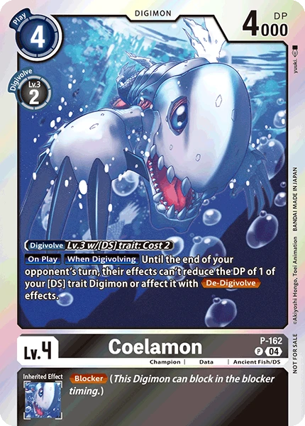 Digimon Card Game Sammelkarte P-162 Coelamon