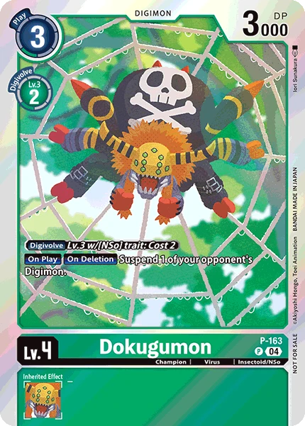 Digimon Card Game Sammelkarte P-163 Dokugumon