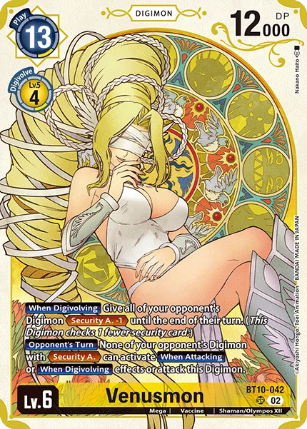 Digimon Card Game Sammelkarte BT10-042 Venusmon alternatives Artwork 5