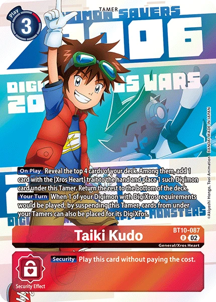 Digimon Card Game Sammelkarte BT10-087 Taiki Kudo alternatives Artwork 2