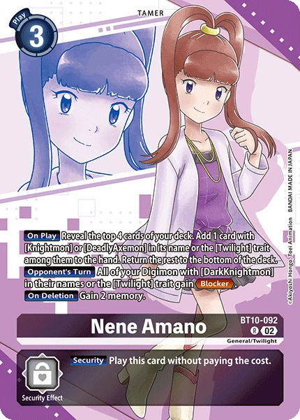 Digimon Card Game Sammelkarte BT10-092 Nene Amano alternatives Artwork 2