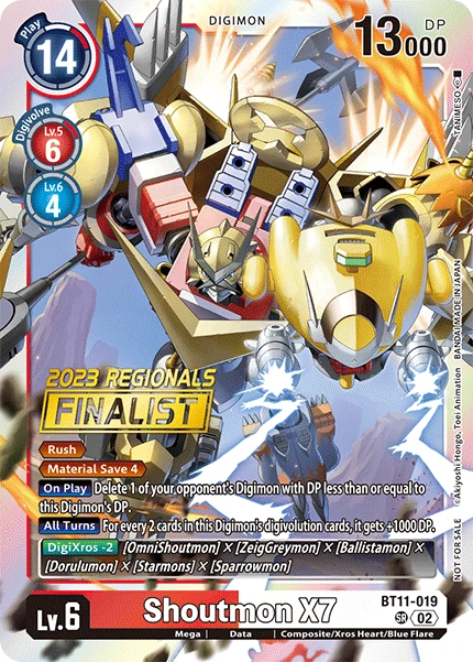 Digimon Card Game Sammelkarte BT11-019 Shoutmon X7 alternatives Artwork 3