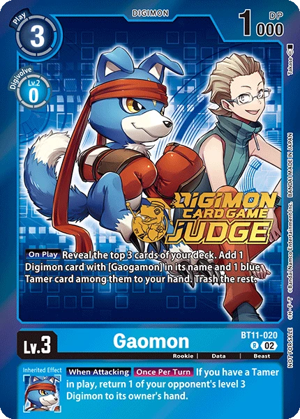 Digimon Card Game Sammelkarte BT11-020 Gaomon alternatives Artwork 1
