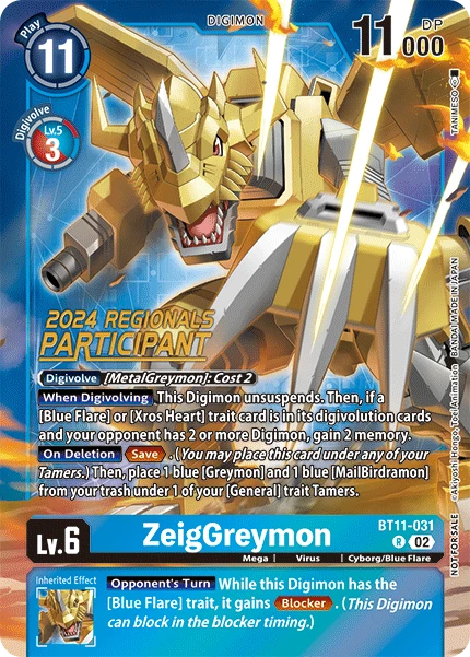 Digimon Card Game Sammelkarte BT11-031 ZeigGreymon alternatives Artwork 1