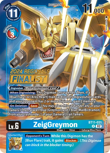 Digimon Card Game Sammelkarte BT11-031 ZeigGreymon alternatives Artwork 2