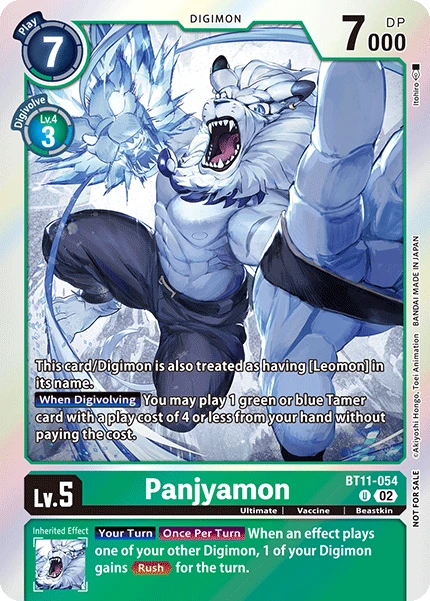 Digimon Card Game Sammelkarte BT11-054 Panjyamon alternatives Artwork 1