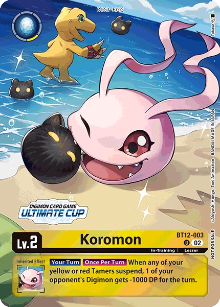 Digimon Card Game Sammelkarte BT12-003 Koromon alternatives Artwork 1