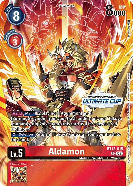 Digimon Card Game Sammelkarte BT12-015 Aldamon alternatives Artwork 2