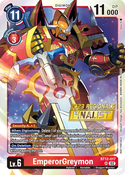 Digimon Card Game Sammelkarte BT12-017 EmperorGreymon alternatives Artwork 3