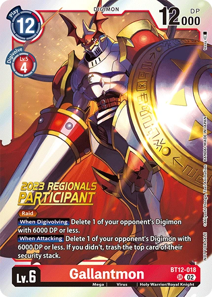 Digimon Card Game Sammelkarte BT12-018 Gallantmon alternatives Artwork 3