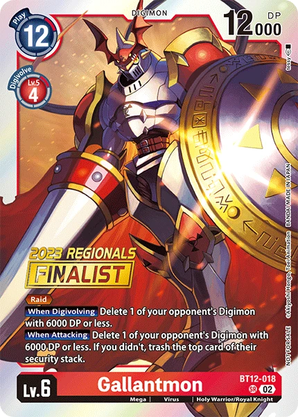 Digimon Card Game Sammelkarte BT12-018 Gallantmon alternatives Artwork 4