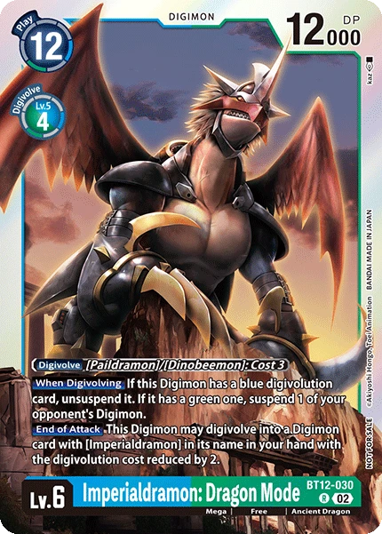 Digimon Card Game Sammelkarte BT12-030 Imperialdramon: Dragon Mode alternatives Artwork 1