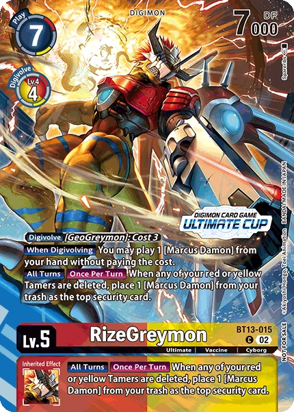 Digimon Card Game Sammelkarte BT13-015 RizeGreymon alternatives Artwork 1