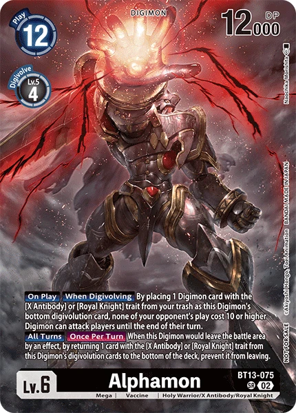 Digimon Card Game Sammelkarte BT13-075 Alphamon alternatives Artwork 2