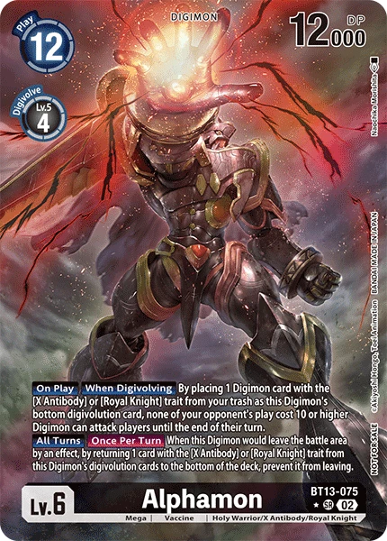Digimon Card Game Sammelkarte BT13-075 Alphamon alternatives Artwork 3
