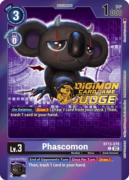 Digimon Card Game Sammelkarte BT13-078 Phascomon alternatives Artwork 1