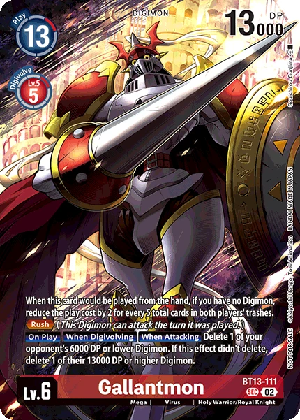 Digimon Card Game Sammelkarte BT13-111 Gallantmon alternatives Artwork 2