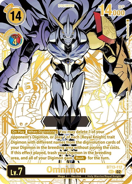 Digimon Card Game Sammelkarte BT13-112 Omnimon alternatives Artwork 2