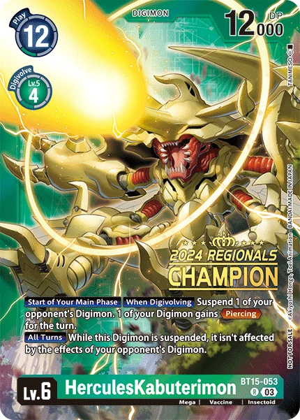 Digimon Card Game Sammelkarte BT15-053 HerculesKabuterimon alternatives Artwork 3