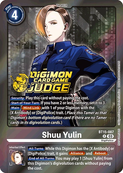 Digimon Card Game Sammelkarte BT15-087 Shuu Yulin alternatives Artwork 2