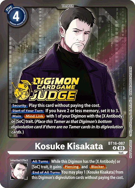 Digimon Card Game Sammelkarte BT16-087 Kosuke Kisakata alternatives Artwork 2