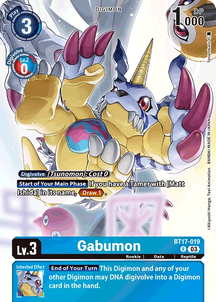 Digimon Card Game Sammelkarte BT17-019 Gabumon alternatives Artwork 2