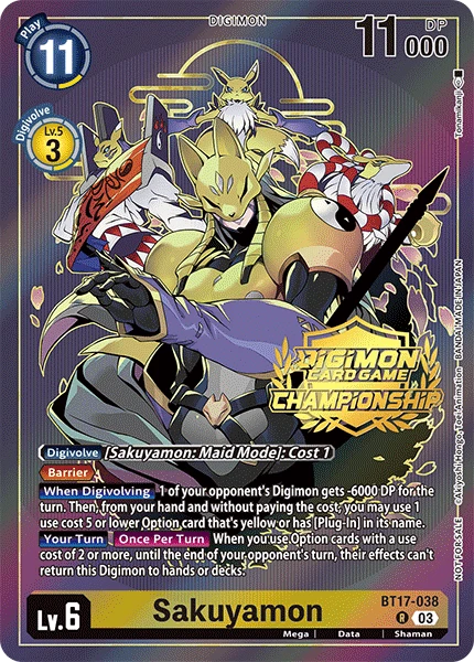 Digimon Card Game Sammelkarte BT17-038 Sakuyamon alternatives Artwork 1